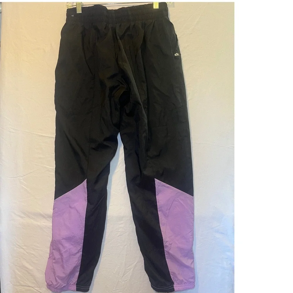 Nike Sportswear Girls Black Purple Colorblock Track Pants XL